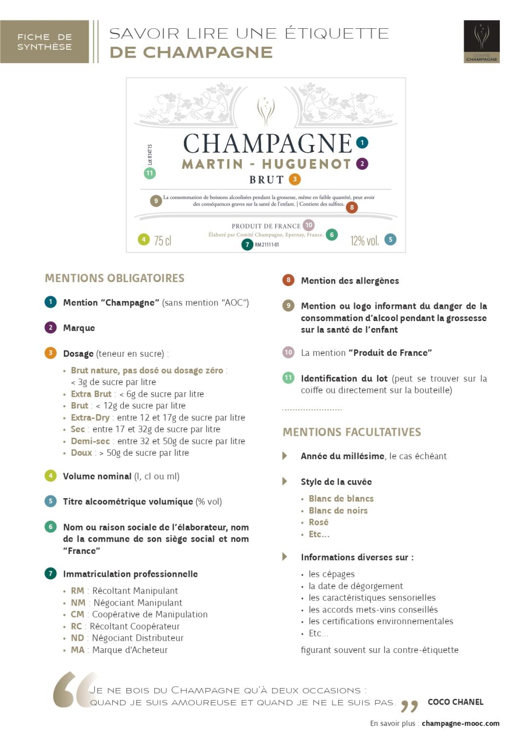Etiquette Champagne